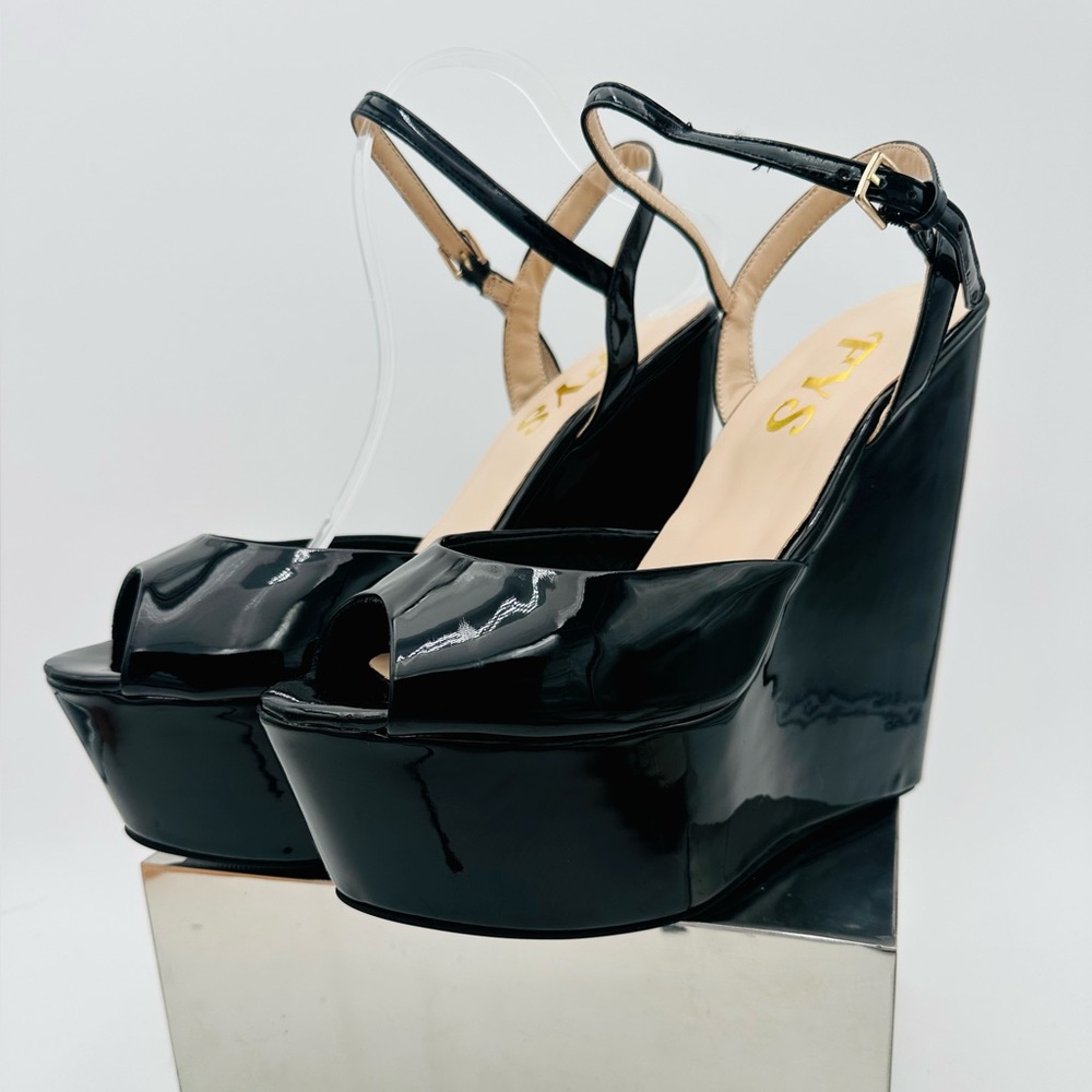 Wedges Of Summer Vol V FYS Platform Wedge Peep Toe Sandals NWT Hot Sauce🔥🥵 14